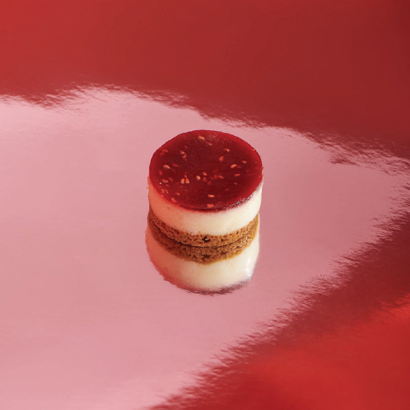 Frambozen & Aarbei Cheesecake Petit Four
