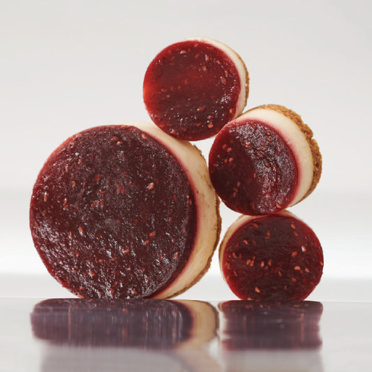 Frambozen & Aarbei Cheesecake Petit Four